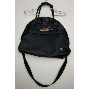 Disney Store Tigger Duffle Bag Black Travel Bag Embroidered Shoulder Strap